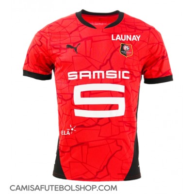 Camisa de time de futebol Stade Rennais Ludovic Blas #11 Replicas 1º Equipamento 2024-25 Manga Curta Camisa de time de futebol Stade Rennais Ludovic Blas #11 Replicas 1º Equipamento 2024-25 Manga Curta